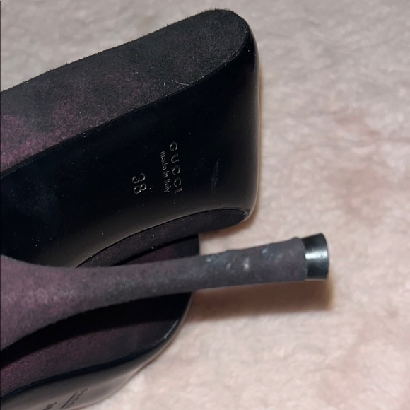 Gucci Black and Purple Suede Heels - Picture 10 of 12